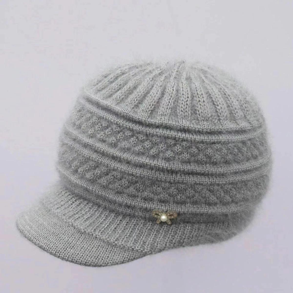 

Теплая шапка, Шапка с защитой ушей, Женская шапка, Шерстяная шапка, Холодная шапка, Теплая вязаная шапка One Size