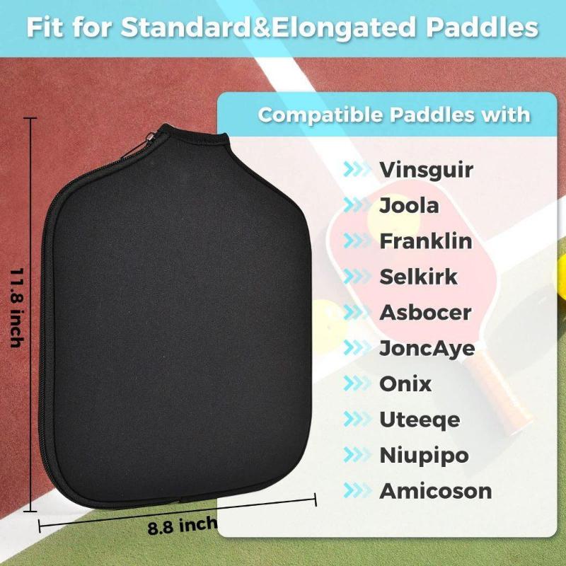 Waterproof Pickleball Paddle Cover Universal Lightweight Neoprene Paddle Case Dust And Scratch Protection For Standard Paddles