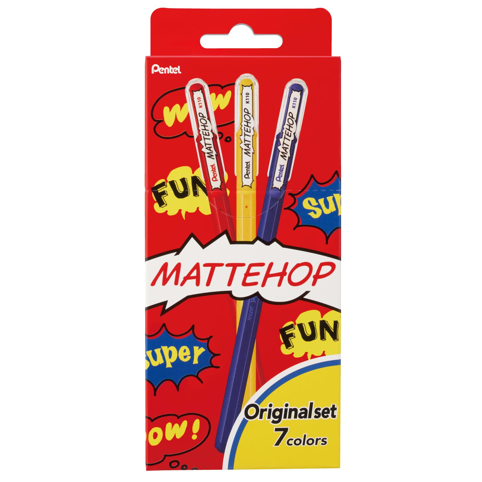 Шариковая ручка Pentel Matte Hop Original Color 7, Цвета, K110-V7STA
