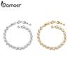 BAMOER White Gold Plated Sparkling Cubic Zirconia Classic Olive Leaf Bracelet, Gold Bracelets for Women Fashion Jewelry