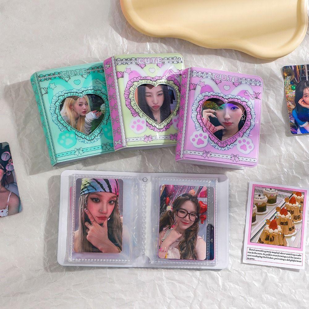 

INS Cat Ear Photo Album Cute Cartoon Photo Album 3-inch Love Hollow Storage Album Girl белый