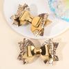 2 Stück Gold Pailletten Schleife Haarspange Elegant Glitzer Leder Haarnadel Für Baby Mädchen Kinder Täglicher Haarschmuck Accessoires