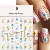 Nail Art Stickers Ins Relief Three-dimensional 5D Summer Oil Painting Small Flower Flower Adhesive Nail Stickers