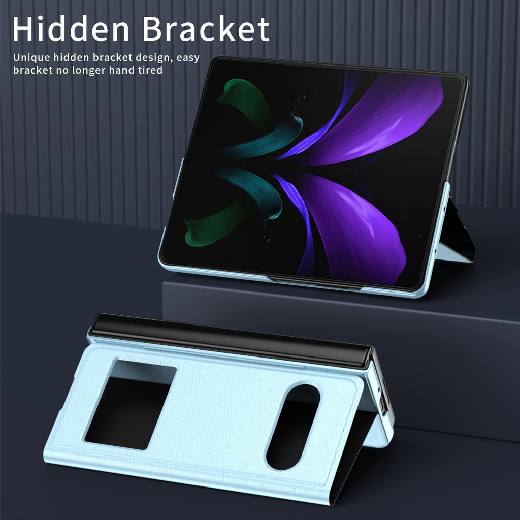 For Samsung Z Fold4 5g Anti -Slip Full Protection Litchi Leather Case For Samsung Galaxy Z Fold4 Fold 4 Fold3 Fold2 Fold 2 3