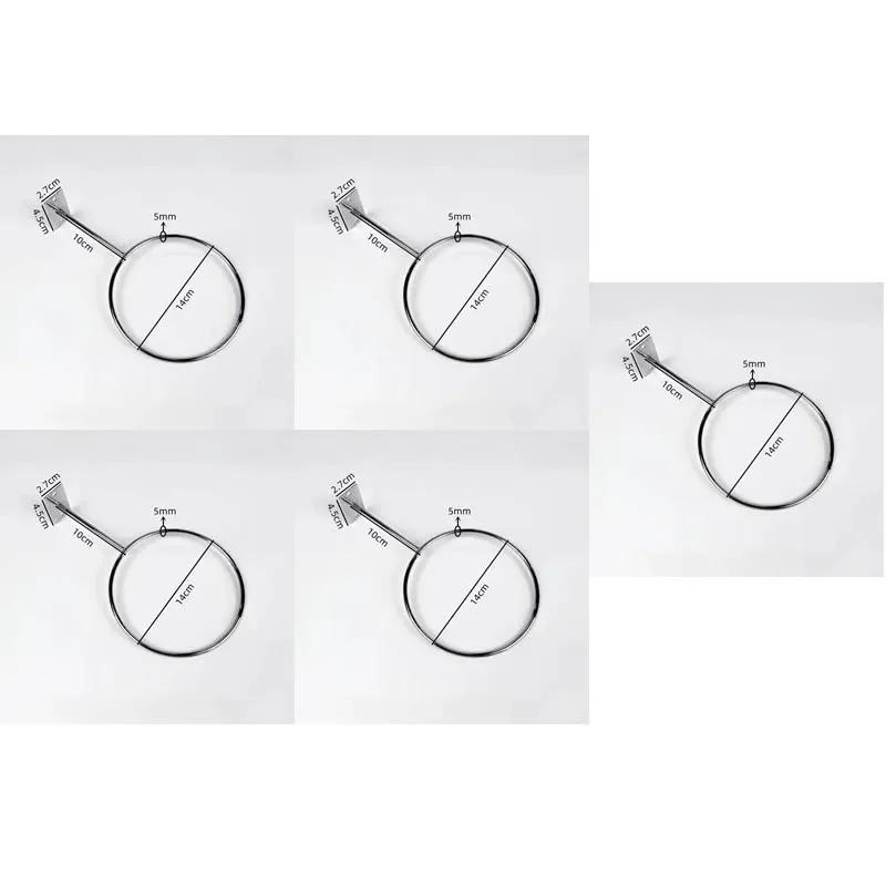 

5Pcs Ball Storage Rack Wall Mounted Shelf Basketball Rack For Home Storage Shop Display Wall Ball Holders Stand With Screws срібний