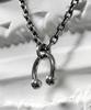 Blessed Bullet Ss-Ball Piercing Motif Necklace