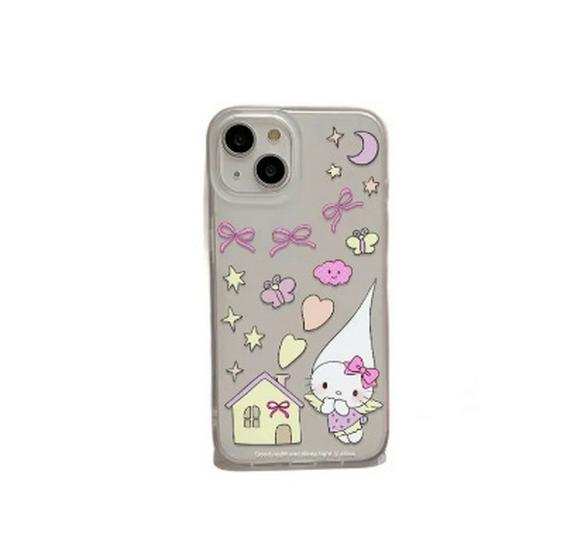 

KT Cat Long Hat Frosted Transparent Cartoon Case for 17/15/14/12Pro/13/16Pro iPhone 17 Pro