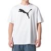 Puma Camiseta Branca Masculina Teamrise Estampa de Logo Vintage Americano Respirável Corte Reto Gola Redonda Manga Curta Tops 658705-04