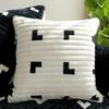 Thickened Black and White Sofa Cushion Winter Plush Non-Slip Simple Modern Plaid Straight Row Sofa Cover Cover Cloth Cushion