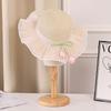 Children's straw hat summer sun hat girls straw visor idyllic princess sun hat seaside beach hat