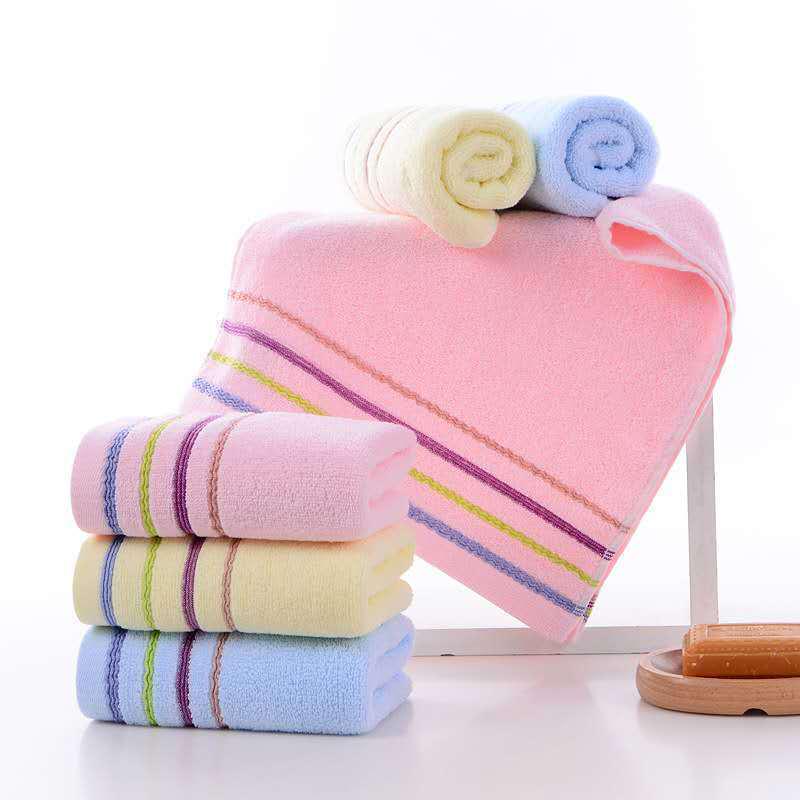 100% Bavlněný žakárový ručník - 100g Absorpční a zesílený pro mytí obličeje a koupel dospělých