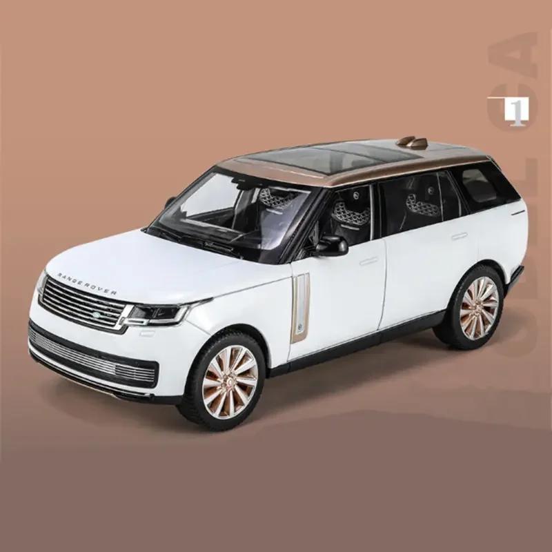 1:18 LAND ROVER Range Rover SV2022 Toys Cars Miniature Models Sound Light Land Cruiser LC300 Doors Opened Vehicle Children Gifts