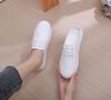 White Women's 2024 Summer Versatile Two-Way Flat Canvas Slip-On Shoes