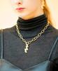 Bonbeau Edge Pendant Bold Chain Necklace Thunder Pendant Bold Gold Chain Necklace