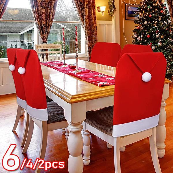 Buy 6/4/2 Pieces Christmas Chair Cover,Christmas Decor Dining Chair