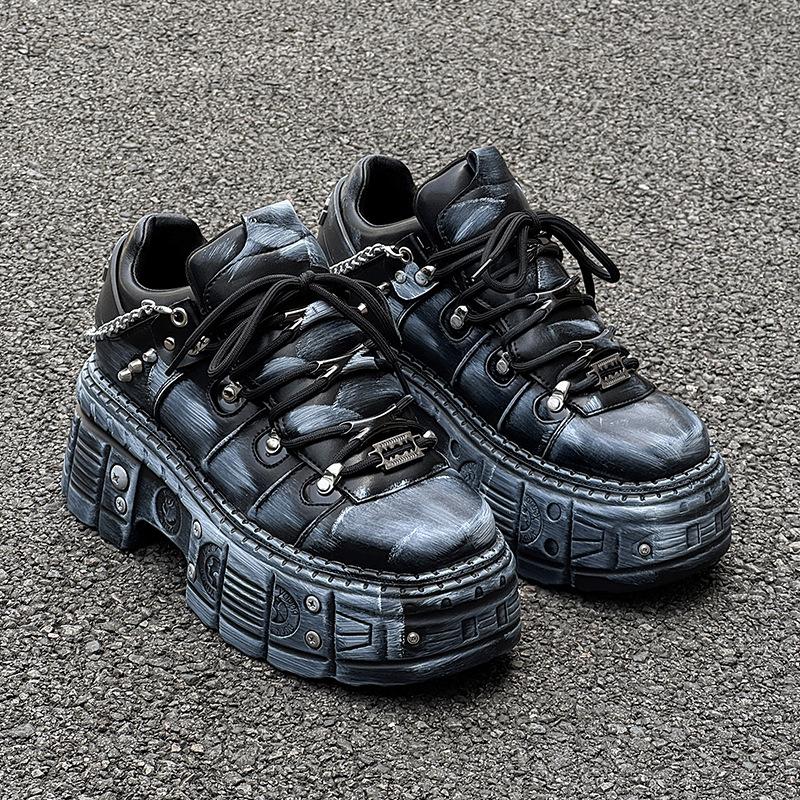 Platform shoes high street American men's shoes metal punk style retro niche design fried street fashion shoes tide 561204-J
