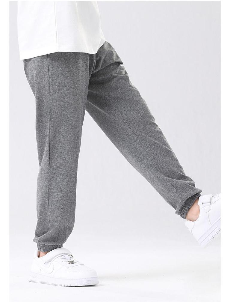 Kinder Sommer Baumwoll Sporthose - Jungen Marine & Mädchen Grau Mückendicht Eisseide Hose.