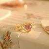 VINTAGEPINK Crumpled Ugly Pastel Pink Heart Ring