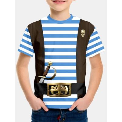 Funny Pirate Belt Printed Children T-Shirt Name Combination Tee Shirts Cartoons Kawaii Kid Casual Clothes Girl Boy Harajuku Tops