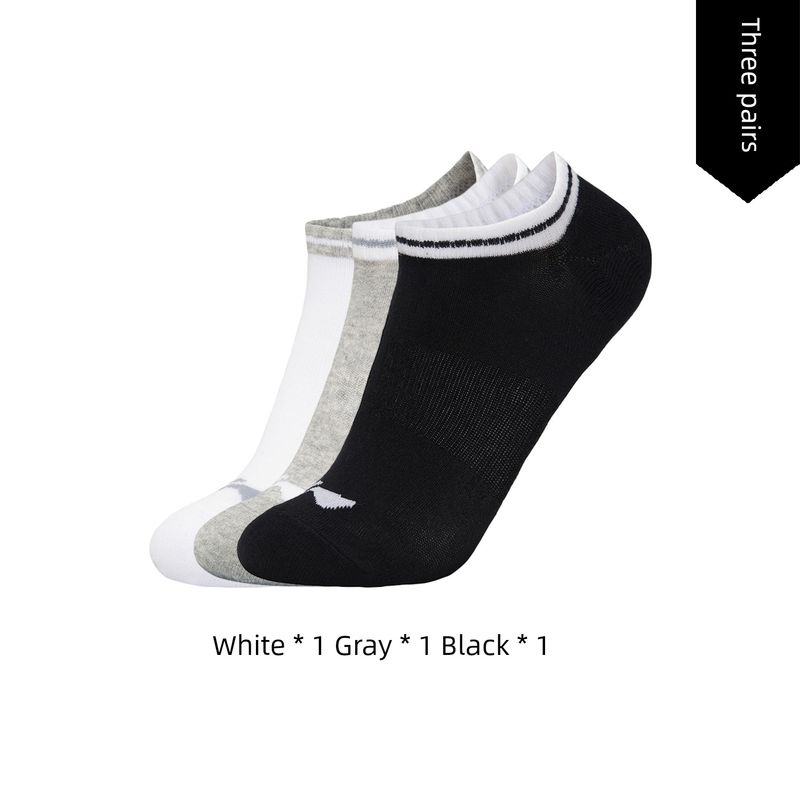 

Li Ning Короткие невидимые носки Мужские Женские Спортивная серия Повседневные носки С низким вырезом Удобные Клетчатые Упаковка из трех пар Спортивные носки Black/white/gray (three pairs) M (shoe size 35-39)