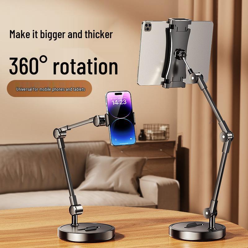 Adjustable Cantilever Stand for Mobile Phones, Tablets, iPads, Switch - Ideal for Desktops, Lazy Live Broadcasts, and Overhead Shooting.