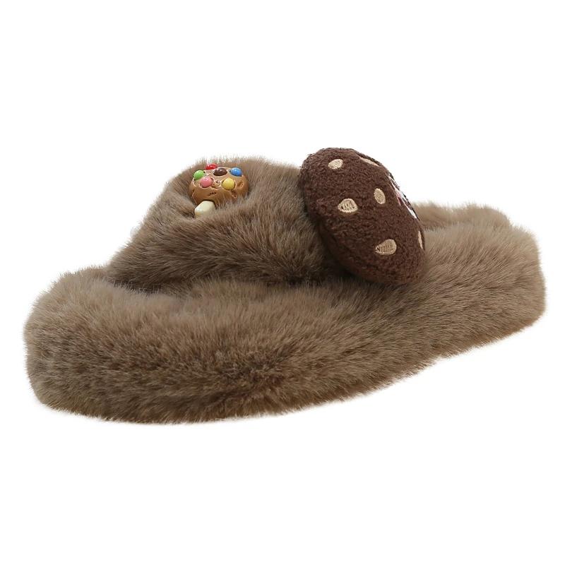 2024 Children Warm Shoes for Girls Winter New Fashion Korean Style Soft Bottom Anti-slippery Outside Trendy Versatie Slippers