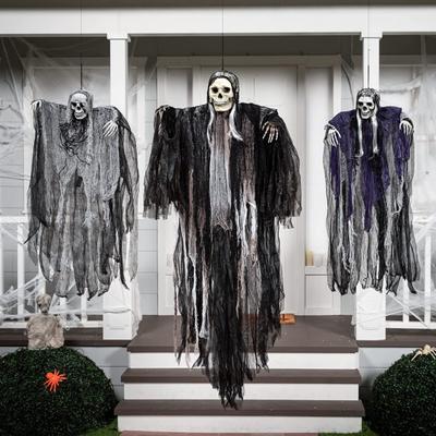 Hanging Ghost Halloween Decoration Scary Realistic Poseable Skeleton Decor Spooky Atmosphere Layout Prop for Haunted House