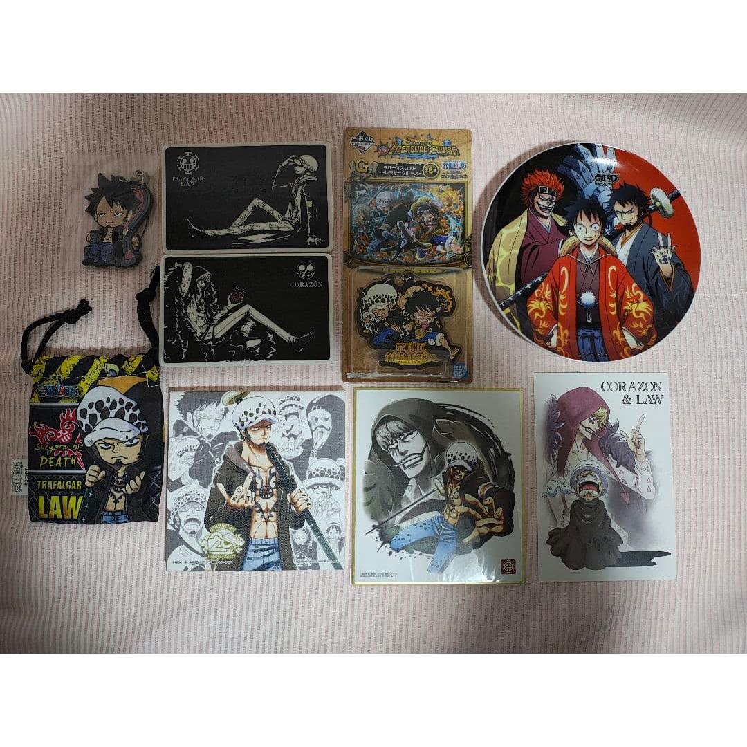 Used ONE PIECE Trafalgar Law Goods Bulk Sale 9 Piece Set