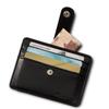 Reverse Faux Leather Card Wallet (Black) Card Holder Pocket Wallet