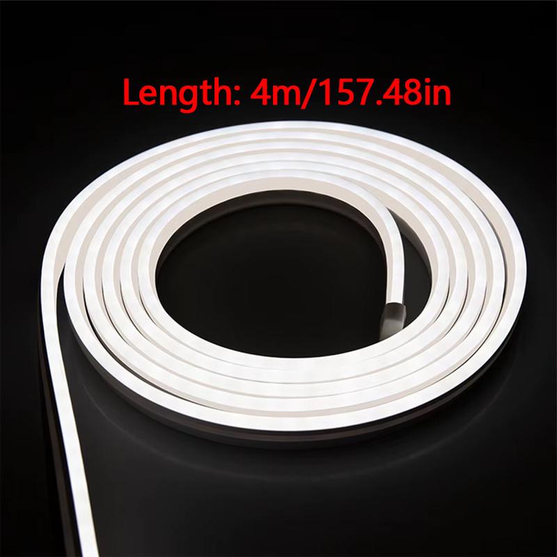 Car Trunk LED Light Strip 157.48in Multicolor Ambient Lighting Easy Installation Battery-Free