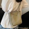 Korean Version of Casual Canvas Bag New Solid Color Simple Fashion Trend Shoulder Bag Niche Design Messenger Bag Mobile Phone Bag