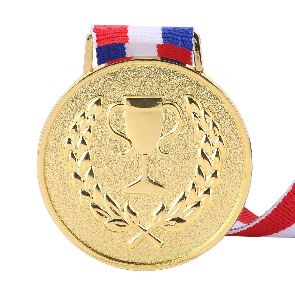 4.9cm Gold Medal Sports Rewards with Neck Ribbon Metal Winner Medals Competition Medals for Talent Show Party Race