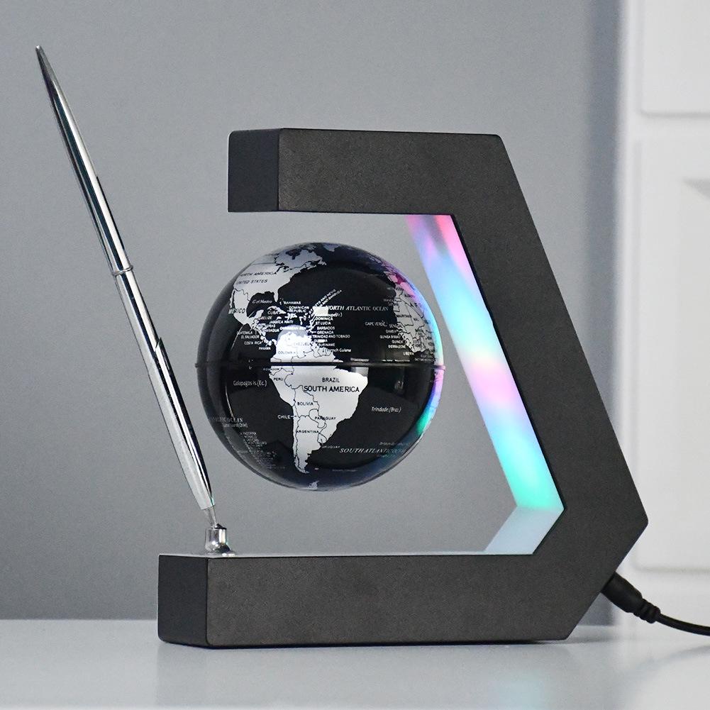 Luminous 3-Inch Magnetic Levitation Globe Ornament - Creative Tech Gift for Home or Office