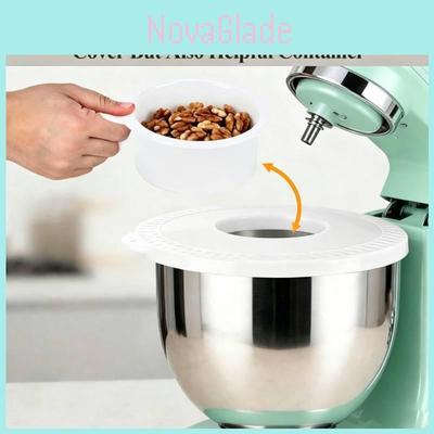 For Kitchen Aid Steel Mixing Bowl Fermentation Lid With Splash Cover For Home Baking