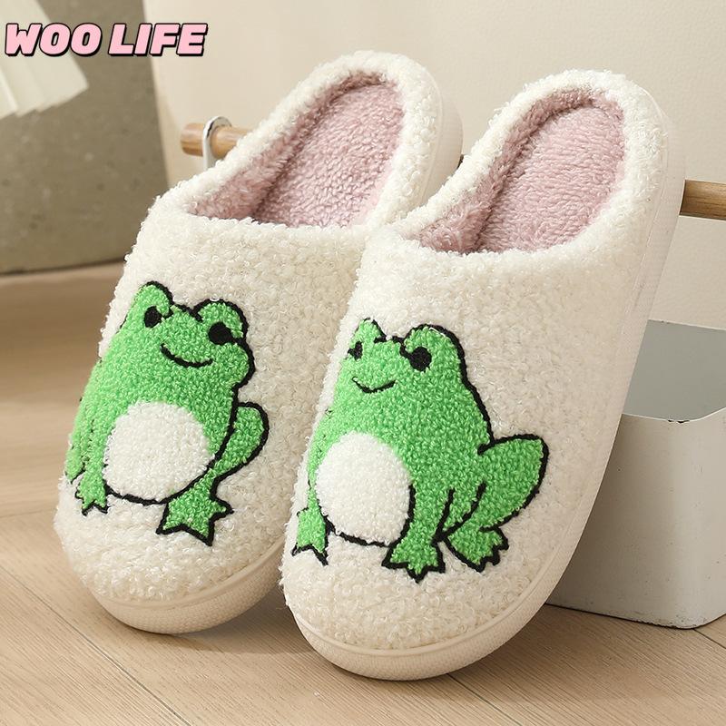 New Autumn and Winter Men's and Women's Cute Cartoon Cotton Slippers Home Indoor Non-slip Cotton Slippers