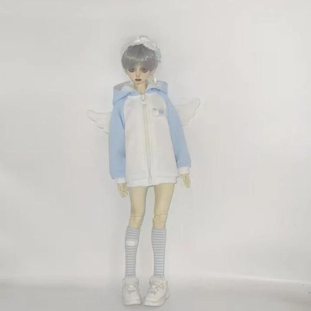 New 1/4 1/6 Doll's Clothes Suit for 45/30cm Bjd Doll Dress Up Angel Jacket with Striped Socks Girl Toys Fashion Doll Accessories