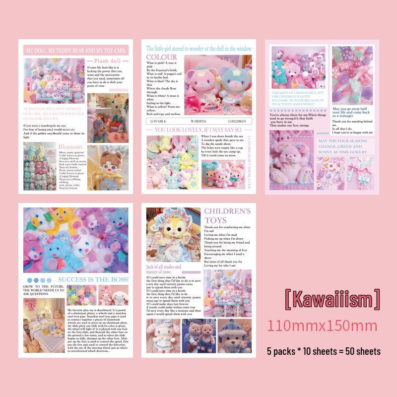 Warm Northern Hemisphere Series DIY Ins Style Journal Base Paper