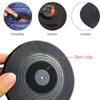 6 Pcs Vinyl Record Coasters Set Non-Slip Coasters for Drinks Retro Record Player Coasters for Music Lovers Kitchen Decoration
