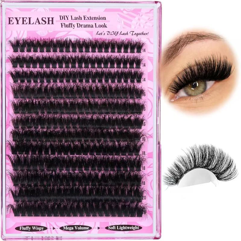200D Faux Mink Lash Extensions Manga Individual Cluster Lashes 14-20Mm Natural Long Black Eyelashes D Curl False Eyelash Makeup