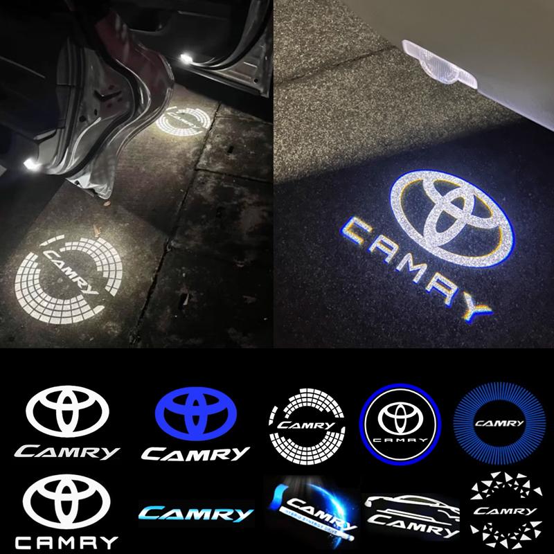 BAWI7 2PCS Car Door Welcome Light Laser Projector Light Ground Light Warning Light for 2004-2021 Toyota Camry 6th/8th/9th Gen