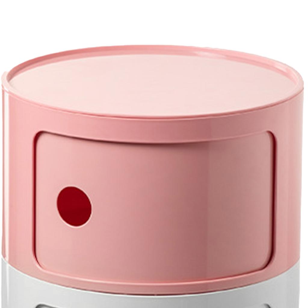 Bedside Table Nordic Style Color Matching Large Capacity Round Bedside Storage Cabinet for Bedroom