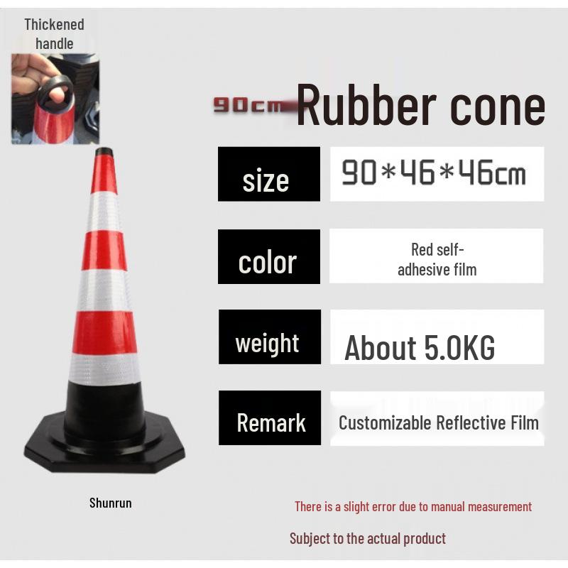 70cm No Parking Rubber Traffic Safety Cone