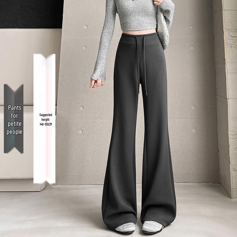 2026 Women s High-Waisted Wide-Leg Spring Micro-Flare Drape Pants 2XL