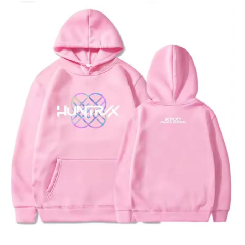 KPop Demon Hunters Huntrix Logo Hoodie Women Men Clothing Loose Fleece Movie Printing 2025 Pullovers Graphic Hoodies Female Top