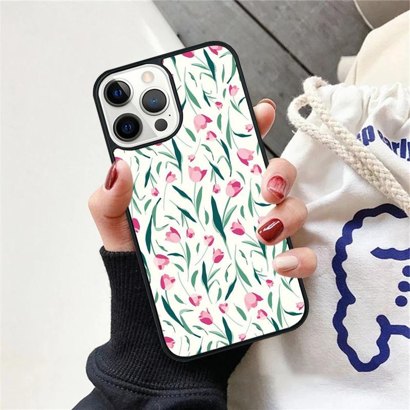 Tulips Flower Spring Phone Case For iPhone 17 Air 15 16 Cover  11 13 14 Pro Max 12 Plus Max Fundas