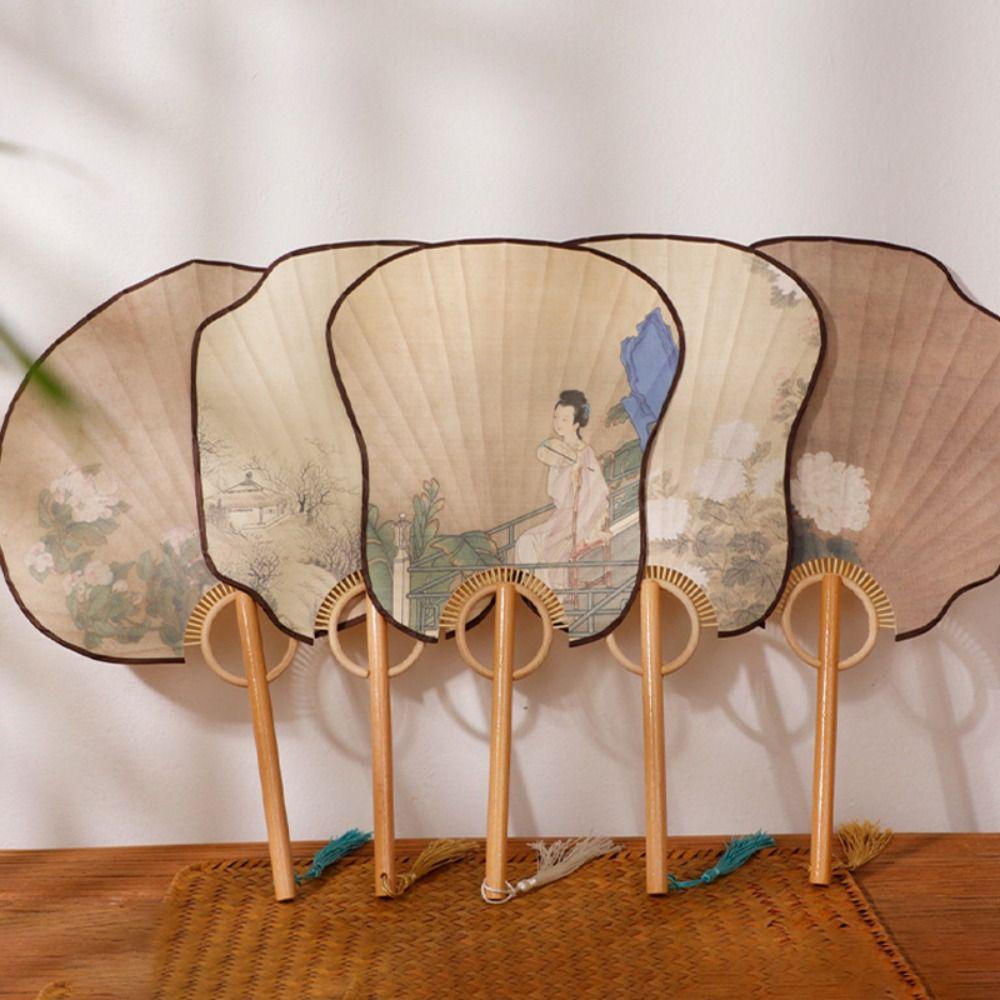 DIY Calligraphy Vintage  Group Fan Elegant Design Hand Fan Xuan Paper Fan  Home Decoration