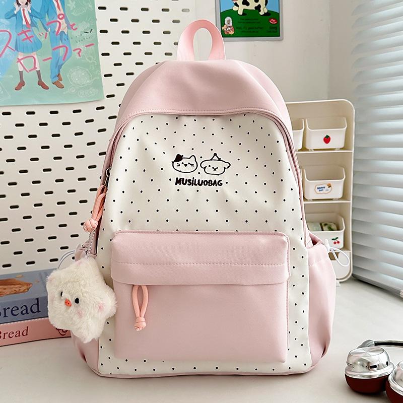 Schoolbag Japanese Ins New High-value Fresh College Style Backpack Junior High School Student Schoolbag Lightweight Large-capacity Backpack