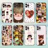 M-Monchhichi Phone Case For iPhone17,16,15,14,13,12,11 Plus,Pro Max Soft Black Cover