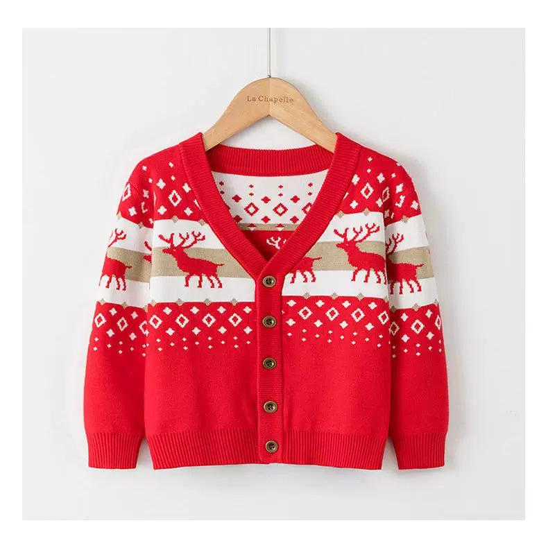 Kinder Neue Weihnachts-Pullover Mädchen Rentier Strickjacken Jungen Herbst/Winter Mäntel Kinderbekleidung