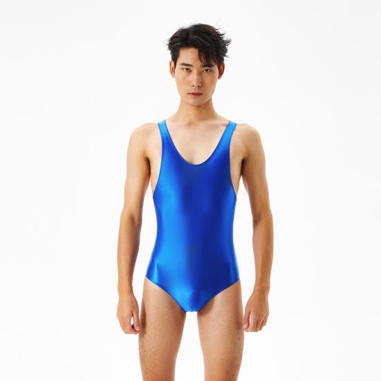 Herren Overall Sexy Skinny Ärmellos Seidig Hohe Elastizität Nachtwäsche Einfarbige Herren Bodysuit Glatte Unterwäsche Tägliche Kleidung